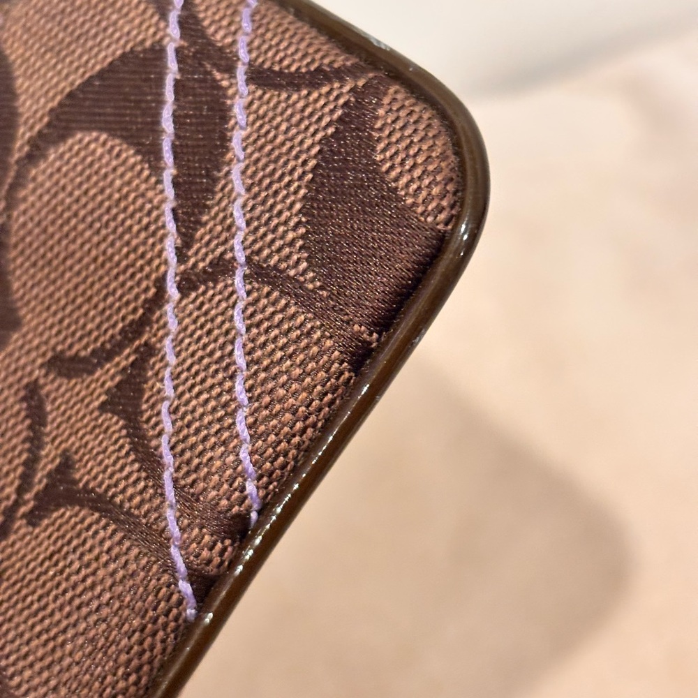 COACH Patchwork Corner Zip Wristlet - image 8